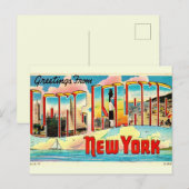 Long Island Retro Briefkaart (Voorkant / Achterkant)