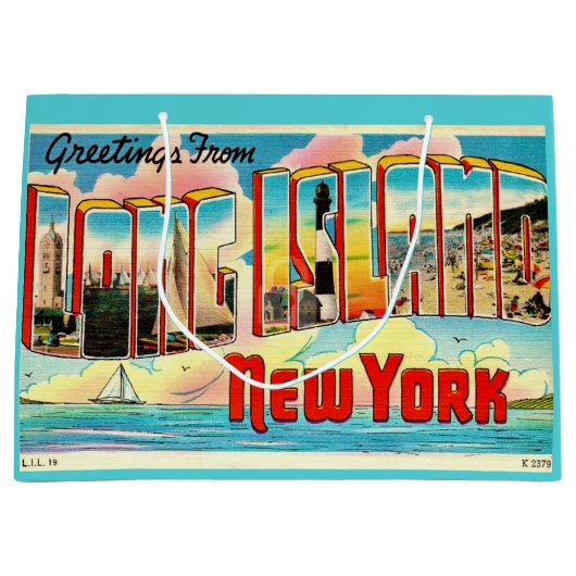 Long Island Retro Large Gift Bag Groot Cadeauzakje (Voorkant)