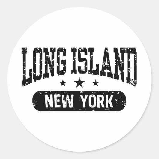 Long Island Ronde Sticker (Voorkant)