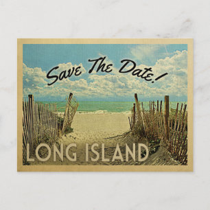 Long Island Save the Date  Beach Nautical Aankondigingskaart