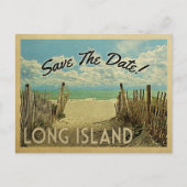 Long Island Save the Date  Beach Nautical Aankondigingskaart (Voorkant)