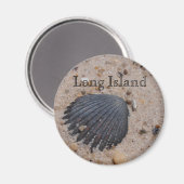 Long Island Scallop shell magneet (Voorkant / Achterkant)