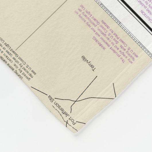 Long Island Sound Oostelijk deel nautische kaart Fleece Deken (Hoek)