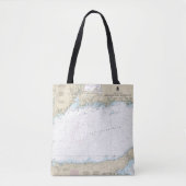 Long Island Sound Oostelijk deel nautische kaart Tote Bag (Voorkant)