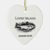 Long Island  Striped Bass Logo Keramisch Ornament (Rechts)