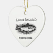 Long Island  Striped Bass Logo Keramisch Ornament (Links)