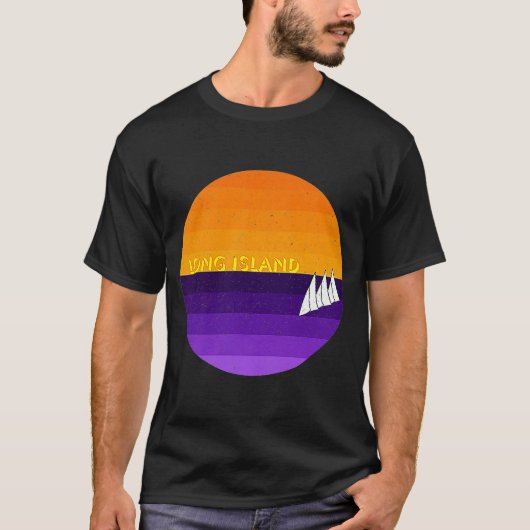 Long Island Sunset Sailing T-shirt (Voorkant)