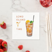 Long Island Tee Time Cocktail Napkin Servet (Insitu)