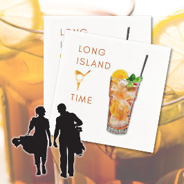 Long Island Tee Time Cocktail Napkin Servet