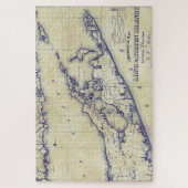 Long Island The Hampton Map Distress Legpuzzel (Verticaal)