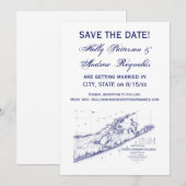 Long Island The Hamptons Kaart VC Huwelijk (Voorkant / Achterkant)