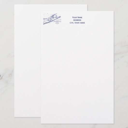 Long Island The Hamptons Map Briefpapier (Voorkant / Achterkant)