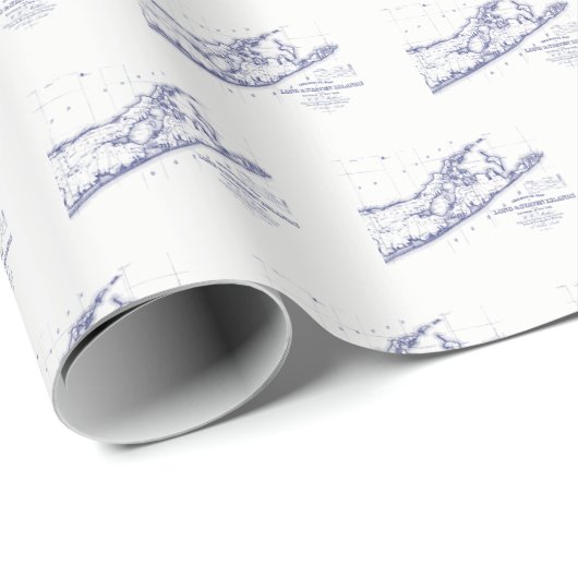 Long Island The Hamptons Map Cadeaupapier (Rol Hoek)