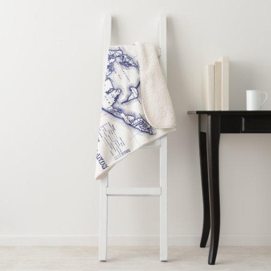 Long Island The Hamptons Map Sherpa Deken (In situ)