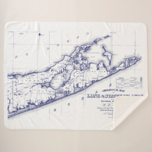 Long Island The Hamptons Map Sherpa Deken