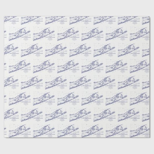 Long Island The Hamptons Map VC 2 Cadeaupapier (Vlak)