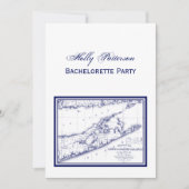 Long Island The Hamptons Map VC Bachelorette Party Kaart (Voorkant)