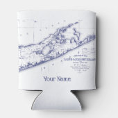 Long Island The Hamptons Map VC Blikjeskoeler (Achterkant)