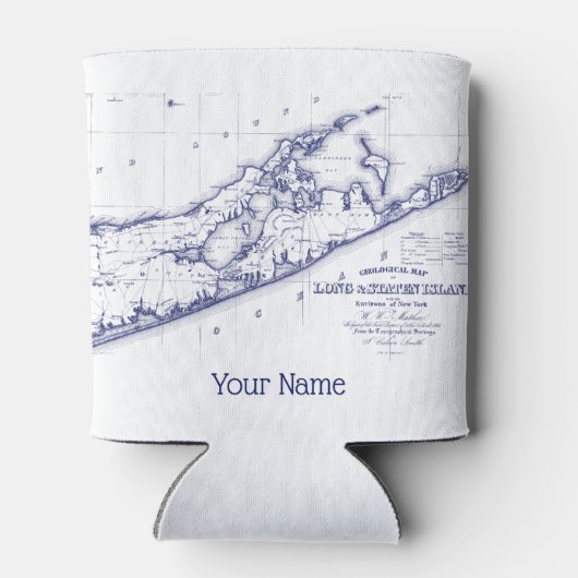 Long Island The Hamptons Map VC Blikjeskoeler (Achterkant)