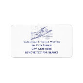 Long Island The Hamptons Map VC Etiket (Voorkant)