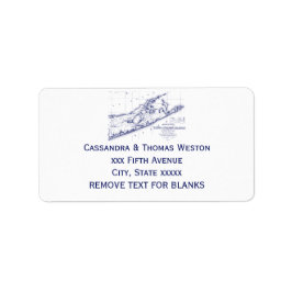 Long Island The Hamptons Map VC Etiket