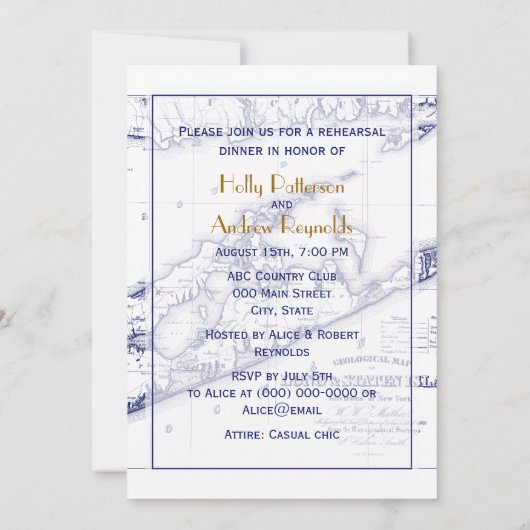 Long Island The Hamptons Map VC Kaart (Achterkant)