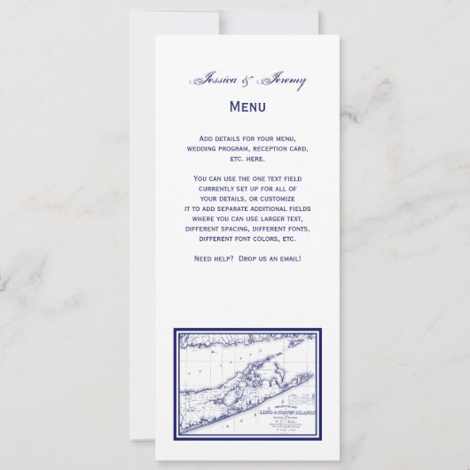 Long Island The Hamptons Map VC Kaart (Achterkant)