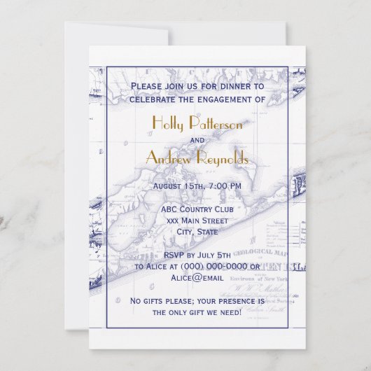 Long Island The Hamptons Map VC Kaart (Achterkant)