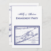 Long Island The Hamptons Map VC Kaart (Voorkant / Achterkant)