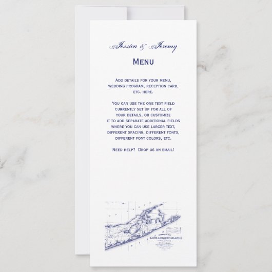 Long Island The Hamptons Map VC Kaart (Achterkant)