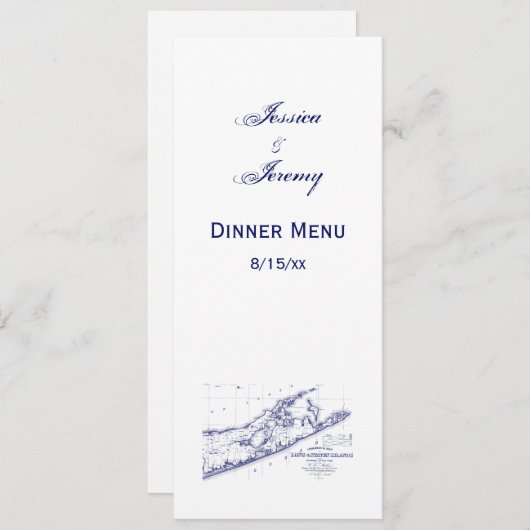 Long Island The Hamptons Map VC Kaart (Voorkant / Achterkant)