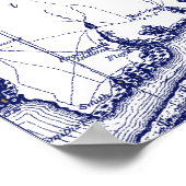 Long Island The Hamptons Map VC Poster (Hoek)