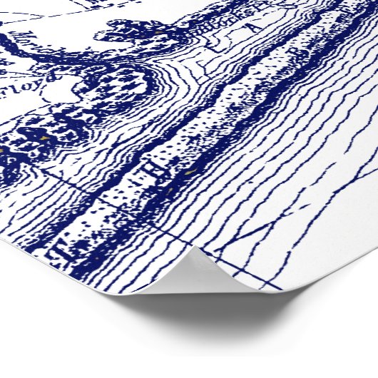 Long Island The Hamptons Map VC Poster (Hoek)