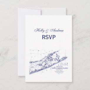 Long Island The Hamptons Map VC RSVP Kaartje