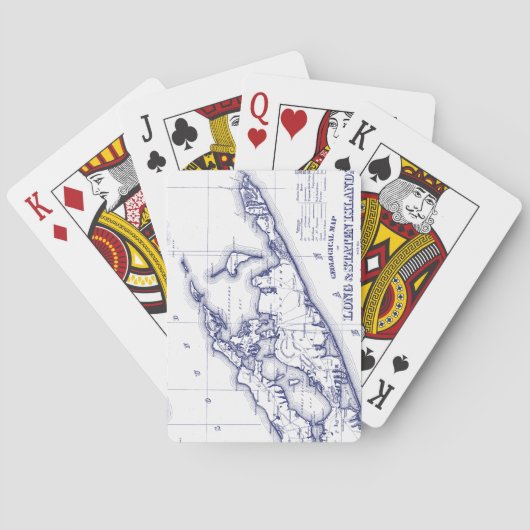 Long Island The Hamptons Map VC Speelkaarten (Achterkant)