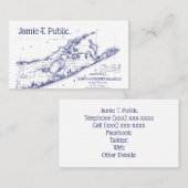 Long Island The Hamptons Map VC Visitekaartje (Voorkant / Achterkant)