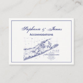 Long Island The Hamptons Map VC Visitekaartje