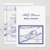 Long Island The Hamptons Map VC Vrijgezellenfeest Kaart (Voorkant / Achterkant)