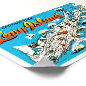 Long Island wenskaart 6x4 Afdrukken Poster (Hoek)