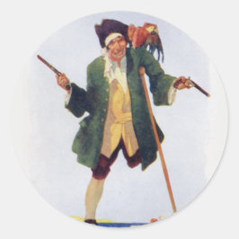 Long John Silver - Schateiland Ronde Sticker