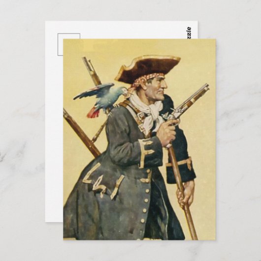 “Long John Silver” uit “Schateiland” Briefkaart (Voorkant / Achterkant)