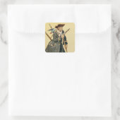 “Long John Silver” uit “Schateiland” Vierkante Sticker (Tas)