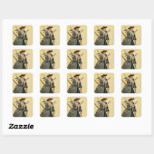 “Long John Silver” uit “Schateiland” Vierkante Sticker (Vel)