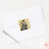 “Long John Silver” uit “Schateiland” Vierkante Sticker (Envelop)