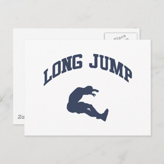 Long Jump Briefkaart (Voorkant / Achterkant)