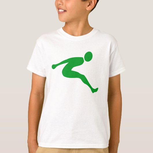 Long Jump - Grass Green T-shirt (Voorkant)