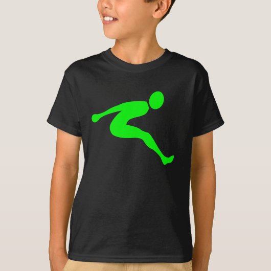 Long Jump - Green T-shirt (Voorkant)