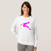Long Jump - Magenta T-shirt (Voorkant volledig)