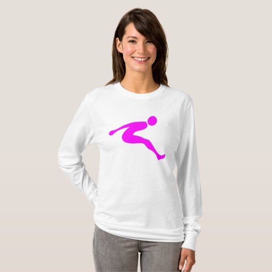Long Jump - Magenta T-shirt (Voorkant volledig)