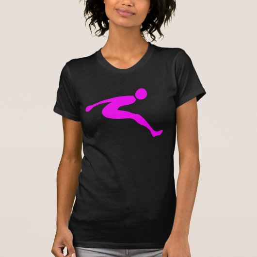 Long Jump - Magenta T-shirt (Voorkant)